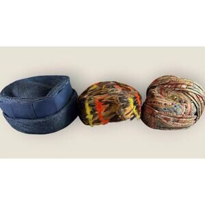 3 Vintage Ladies Hats Valerie Modes Feathers Sunnyland Christine Costume 1920